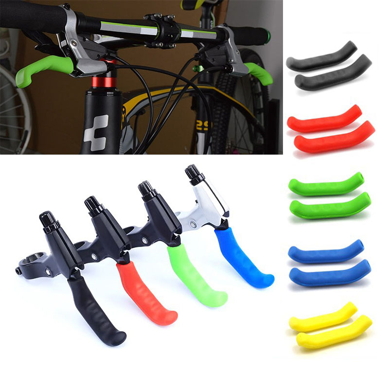 1 Pair Silicone Bicycle Lever Grips Protectors Anti-Skid Bike Brake ...