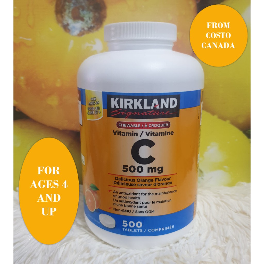 KIRKLAND VITAMIN C 500mg GOOD FOR KIDS 4 AND UP CHEWABLE FROM COSTCO CANADA Shopee Philippines