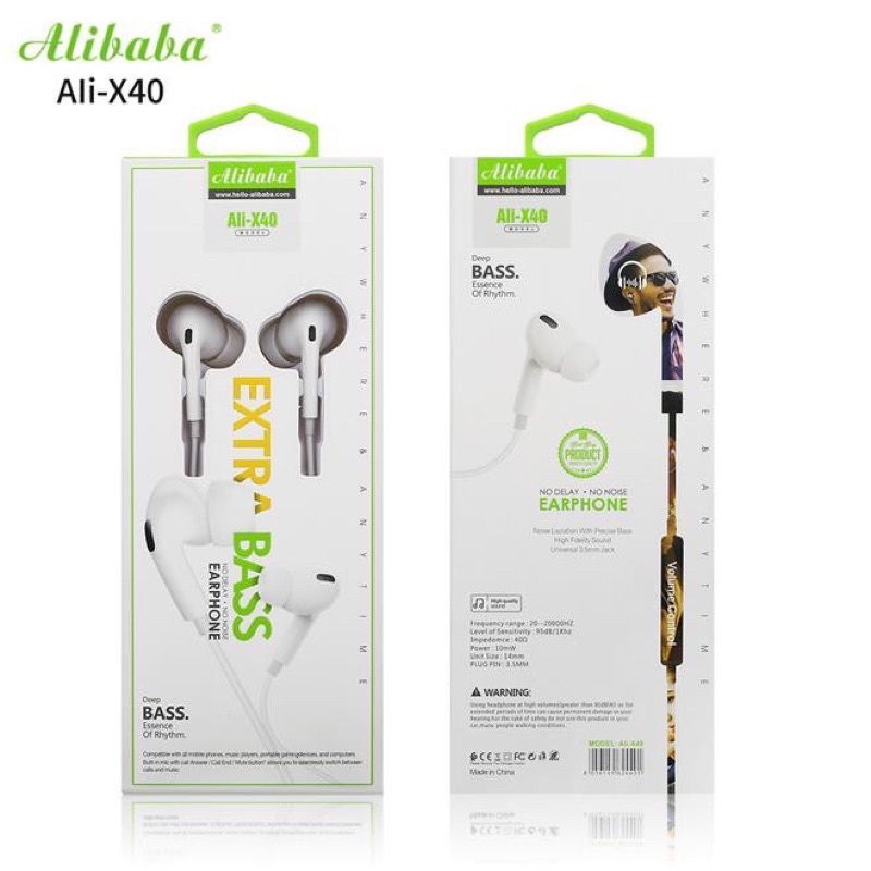 AliX40 Alibaba Earphone buds with Mouthpiece Extrass Sound Shopee