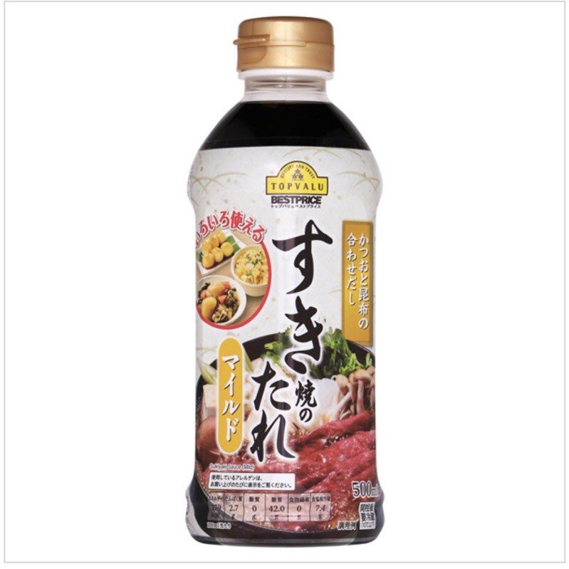TopValu Bestprice SUKIYAKI Sauce500ML Japanese Bottled Sauce Shopee