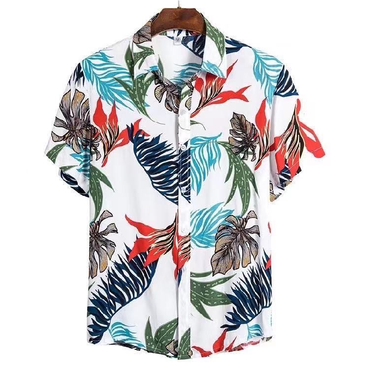 FLORAL DESIGN SUMMER BEACH ATTIRE POLO SHIRTS FOR MEN | Shopee Philippines