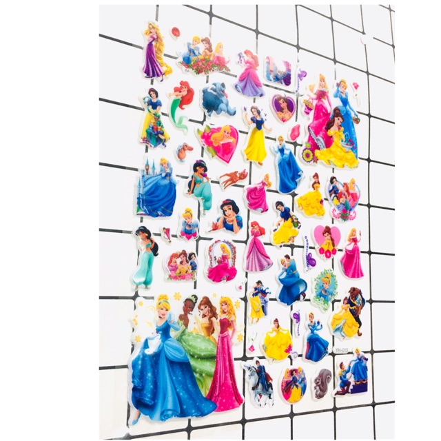 Princess Sticker set with embossed stickers waterClear | Shopee Philippines