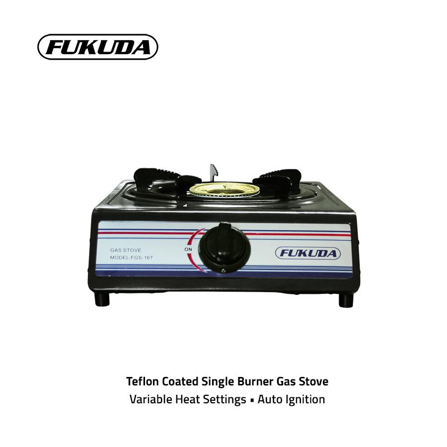 Fukuda Gas Stove Single Burner Teflon Coated with Auto Ignition FGS16T