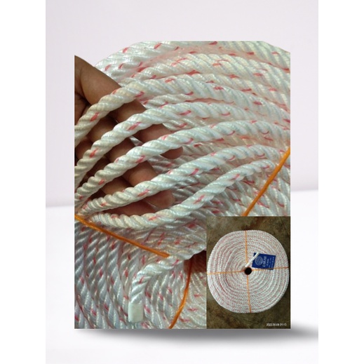 Polyester Rope no.16 8mm cOtton rope white good quality rope | Shopee ...