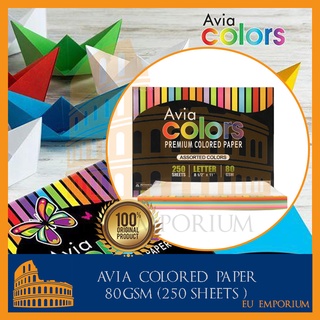 Avia Colored Paper Assorted Vibrant Colors Short 80gsm 250 Sheets