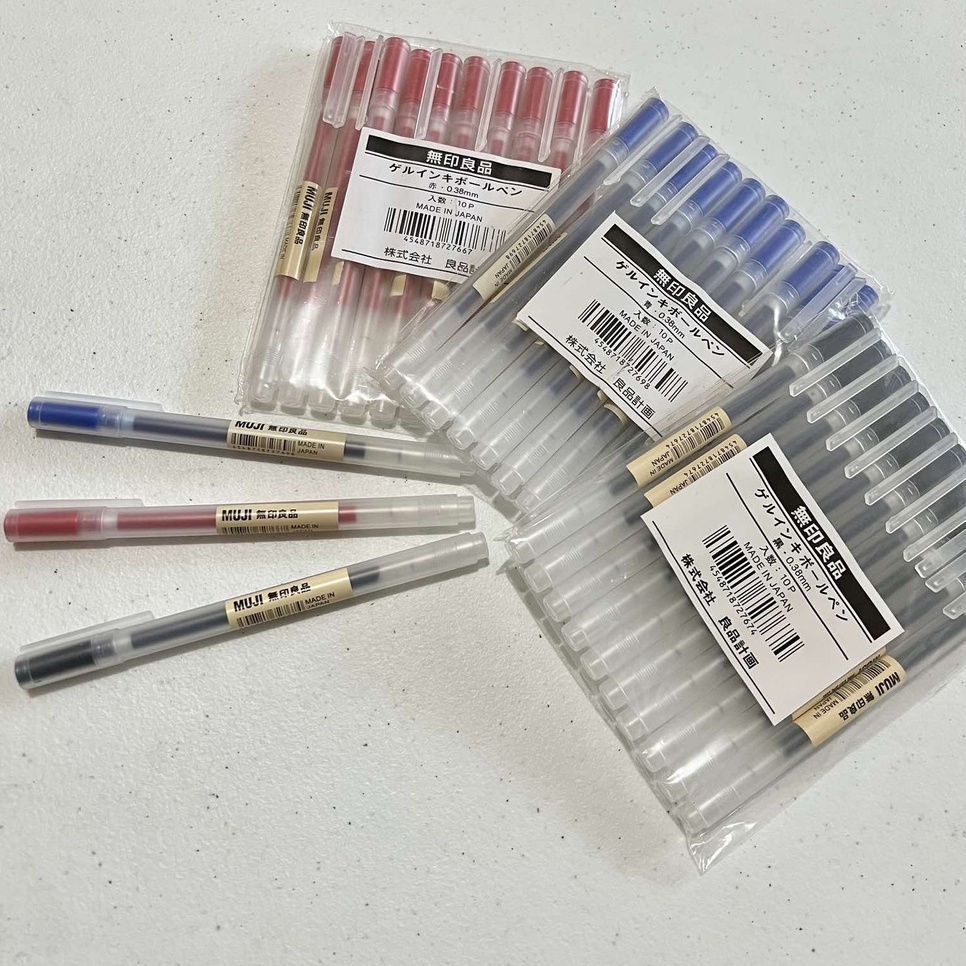 Muji Gel Pen (0.38) [Black/Blue/Red] (SOLD PER PIECE) Shopee Philippines