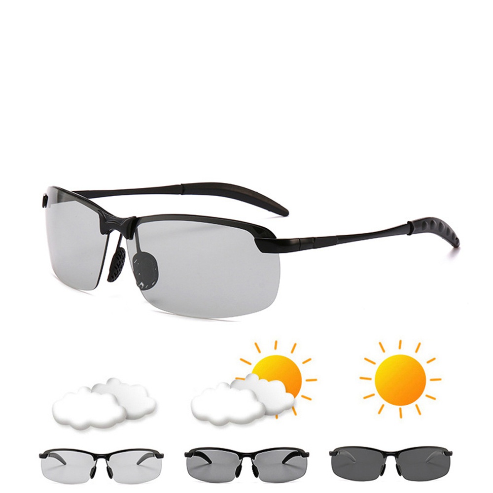 Photochromic Sunglasses Men Polarized Driving Chameleon Glasses
