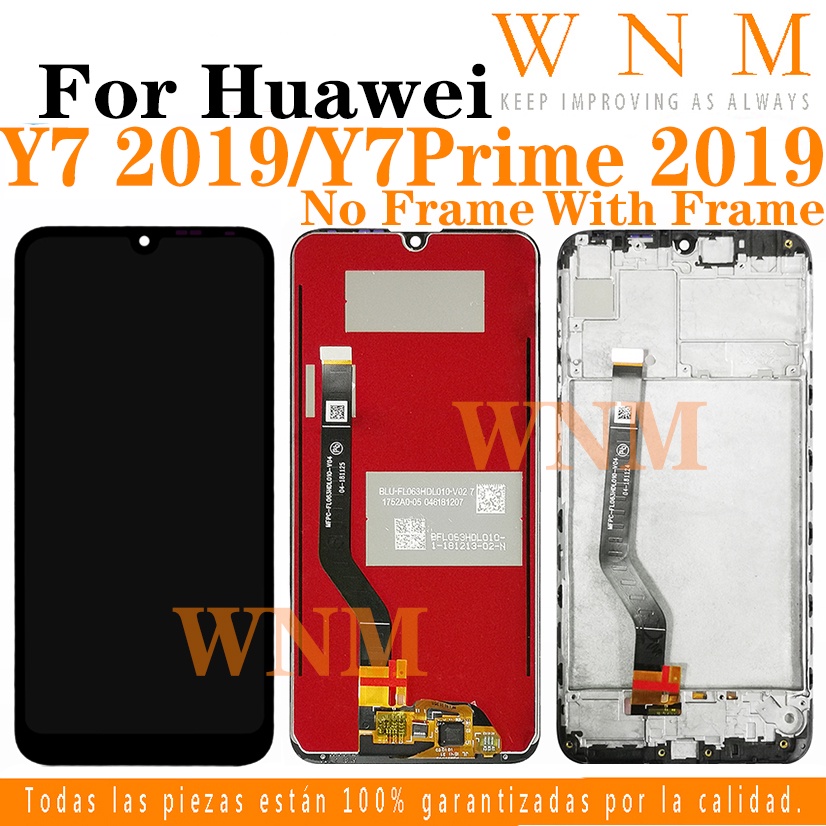 Jielangxin Cover Per Huawei Y7 2019 (Dub-LX3, DUB-L23) – Custodia In Pelle Con Porta Carte E Supporto, Blu