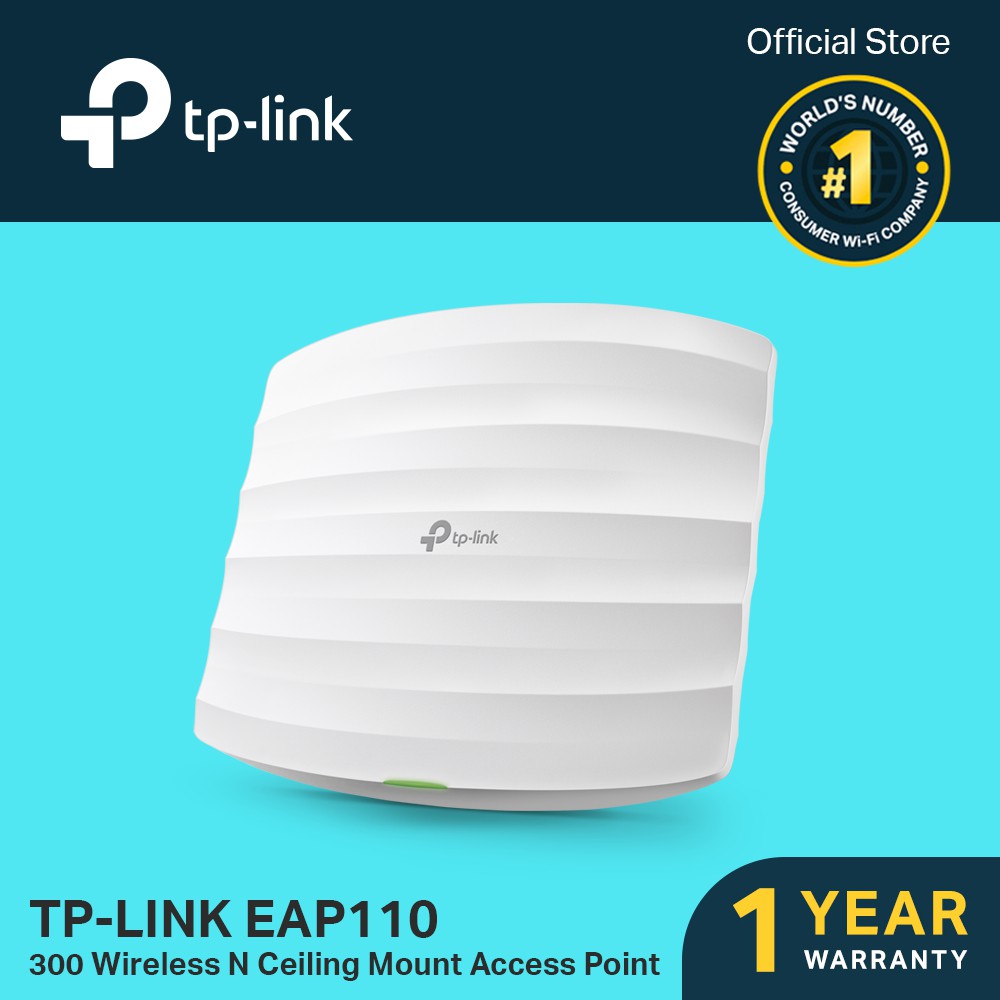 TPLink EAP110 300Mbps Wireless N Ceiling Mount Access Point Shopee