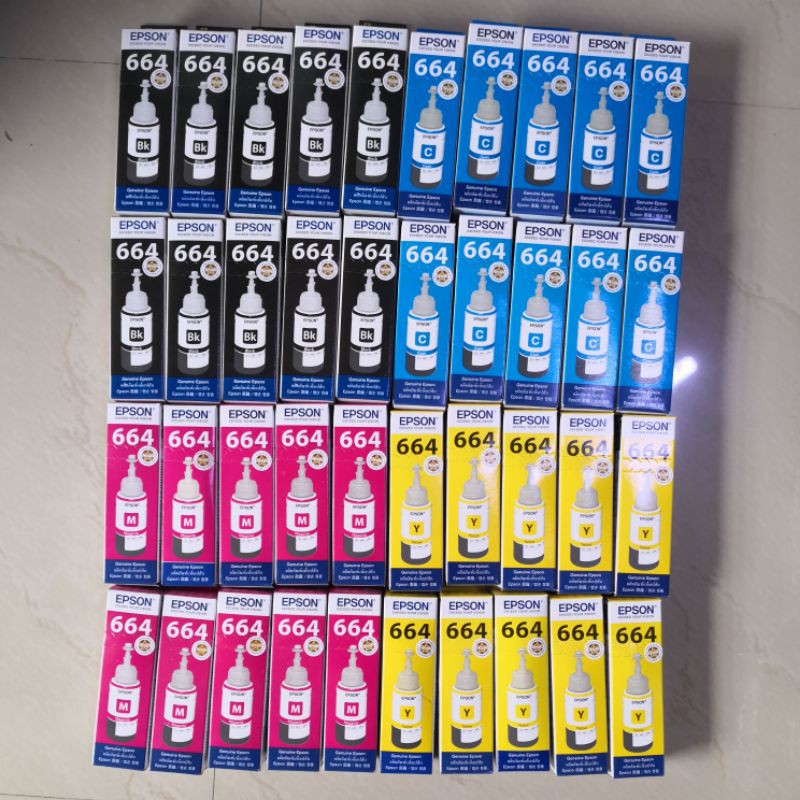 664 BCYM by 10pcs Black, Cyan, Yellow, Magenta | Shopee Philippines