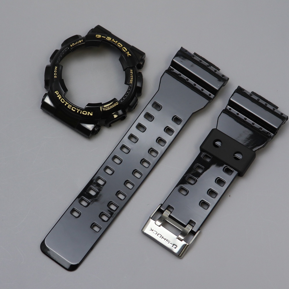 Smooth Silicone Strap + Case with Tools for G-Shock GA-110 GA100 GA120 ...