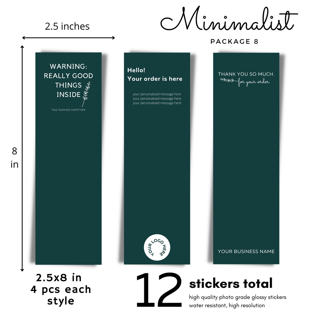 ASSORTED MINIMALIST STYLE EDITABLE PACKAGING STICKER LABELS | Shopee ...