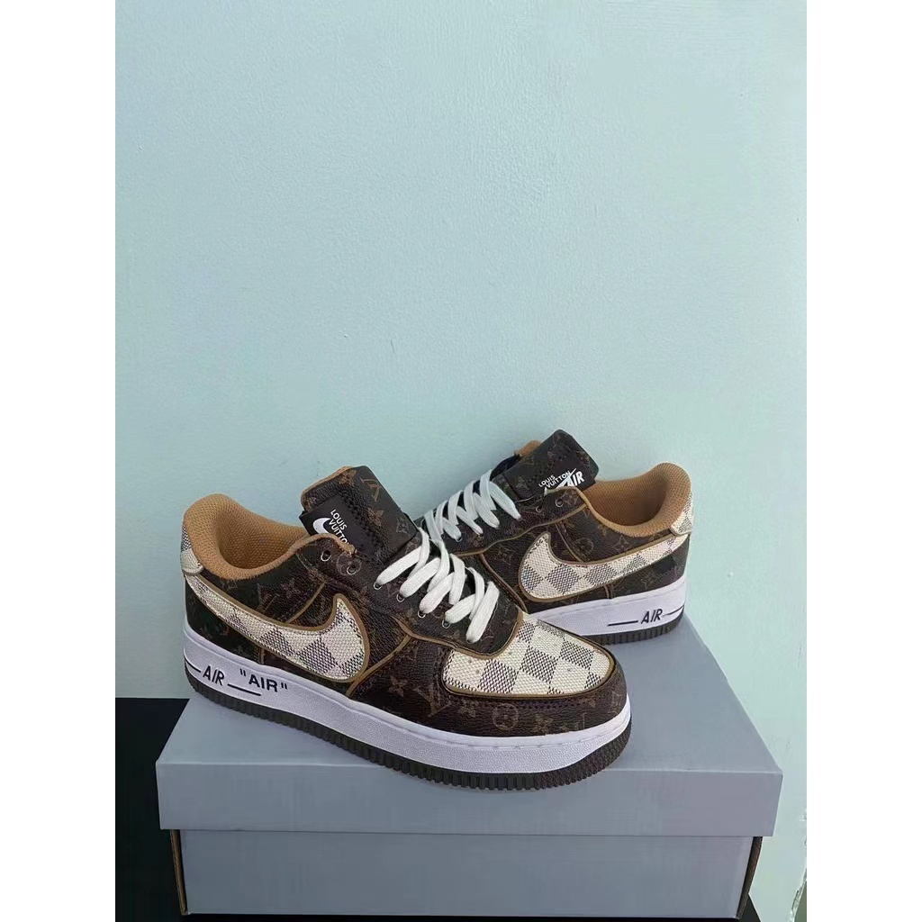 NEW Fashion Couple Versatil LV AIR FORCE 1low cut for men and women's ...