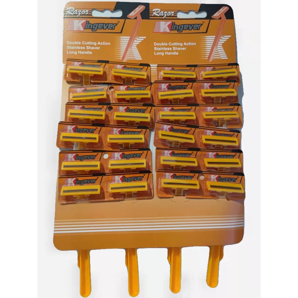 Kingever Razor Shaver 24pcs Disposable Razor Orange | Shopee Philippines