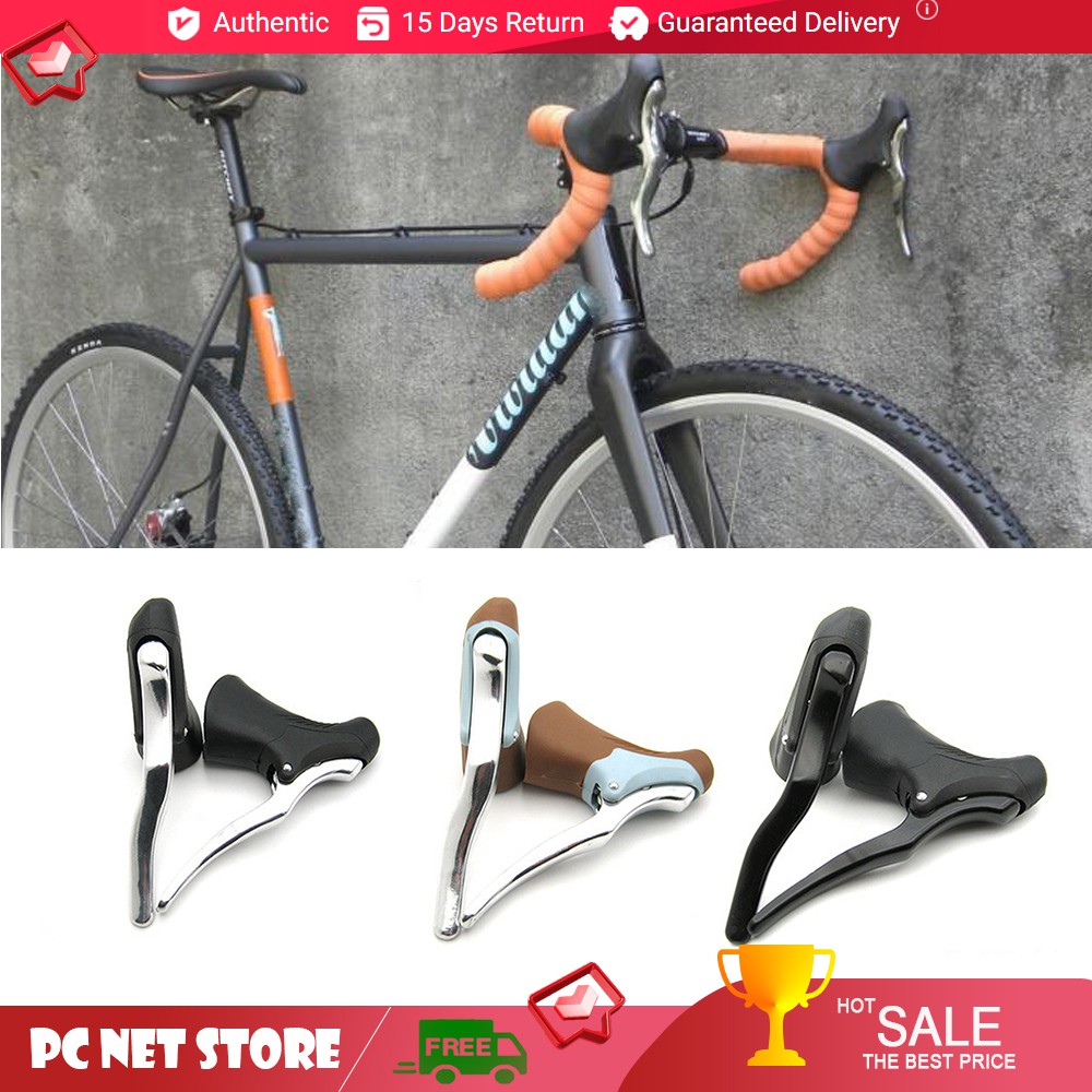 FUTO 1 Pair Aluminum Alloy Road Bike Drop Bar Brake Levers Antislip