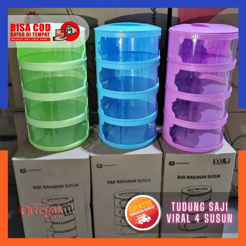 4tier Serving Hood Rack Viral Plain Level Food Storage Shopee