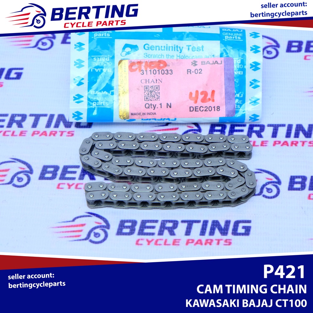 CAM TIMING CHAIN Kawasaki Bajaj CT100 Genuine 31101033 Shopee Philippines