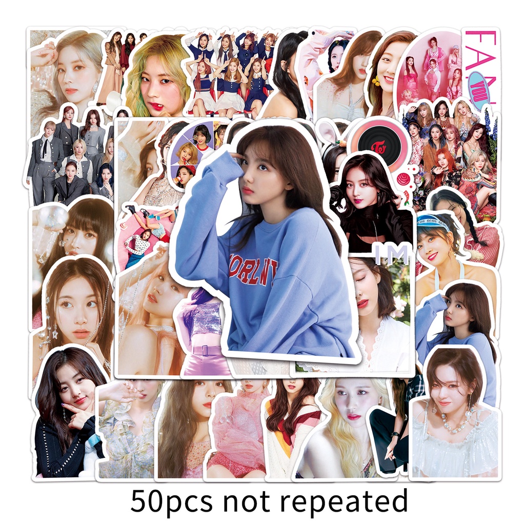 50pcs Twice stickers waterproof stickers school supplies notebook ...