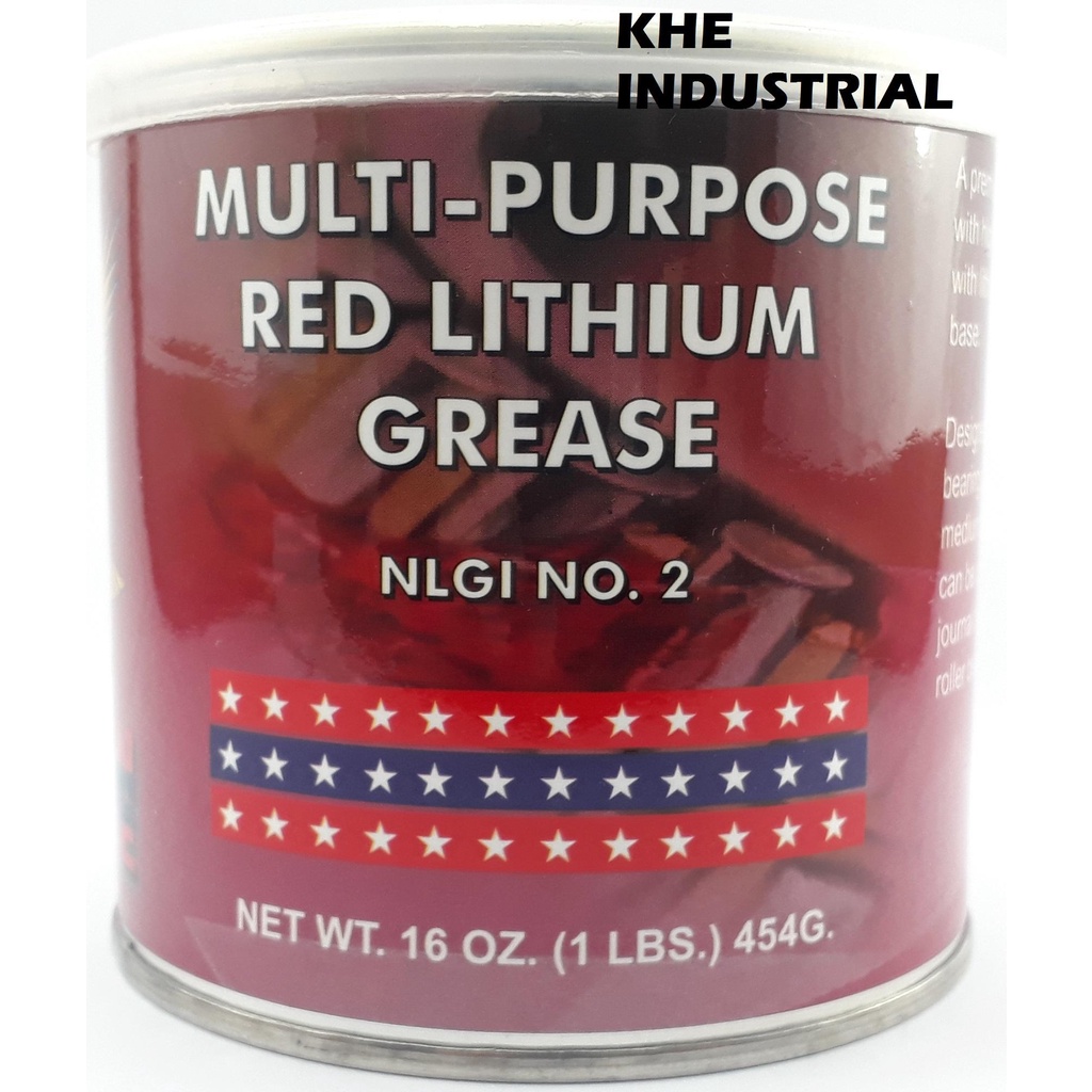 Multi Purpose RED Lithium Grease Grade 2 NGLI 2 Made in USA &X