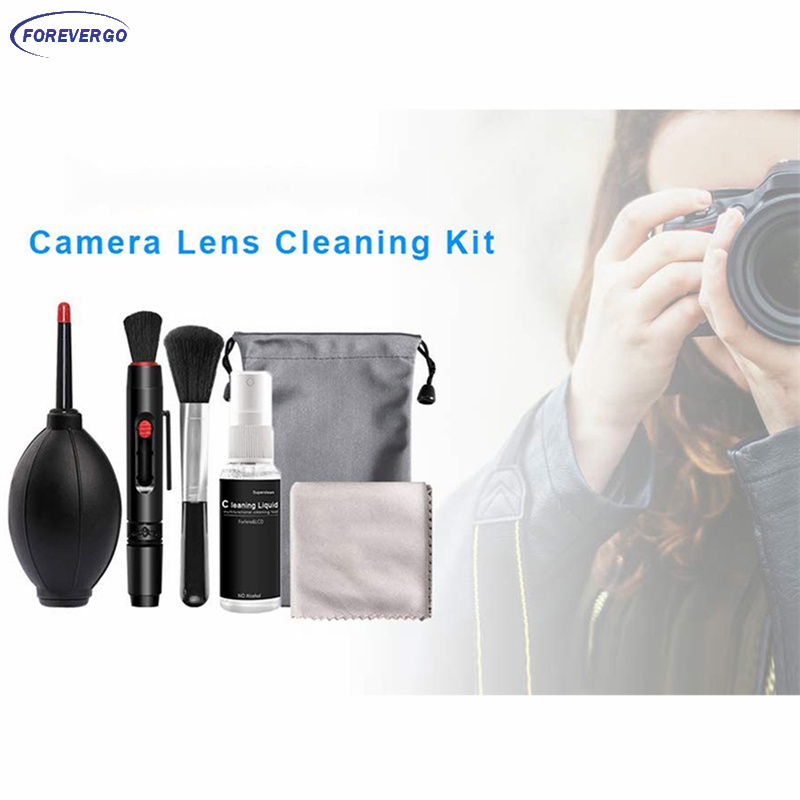 RE 5pcs/set Cleaning Kit Sensor DSLR Lens Digital Camera Cleaner Kit ...