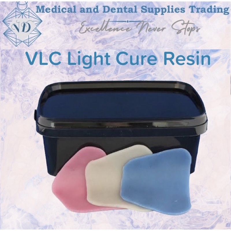 VLC Light Cure Resin (Pink, Blue & White) Shopee Philippines