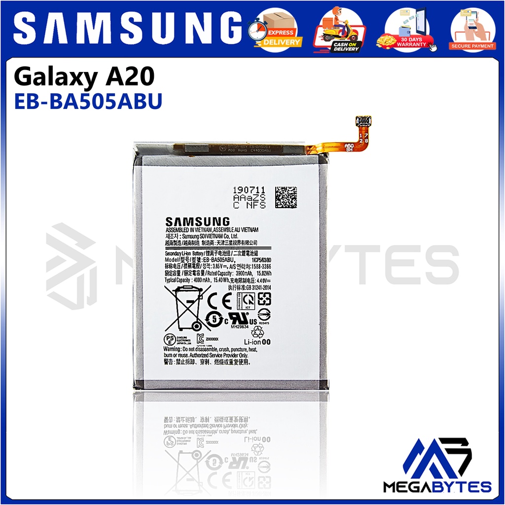 Samsung Galaxy A20 Battery EBBA505ABU 3900mAh Full Capacity Shopee