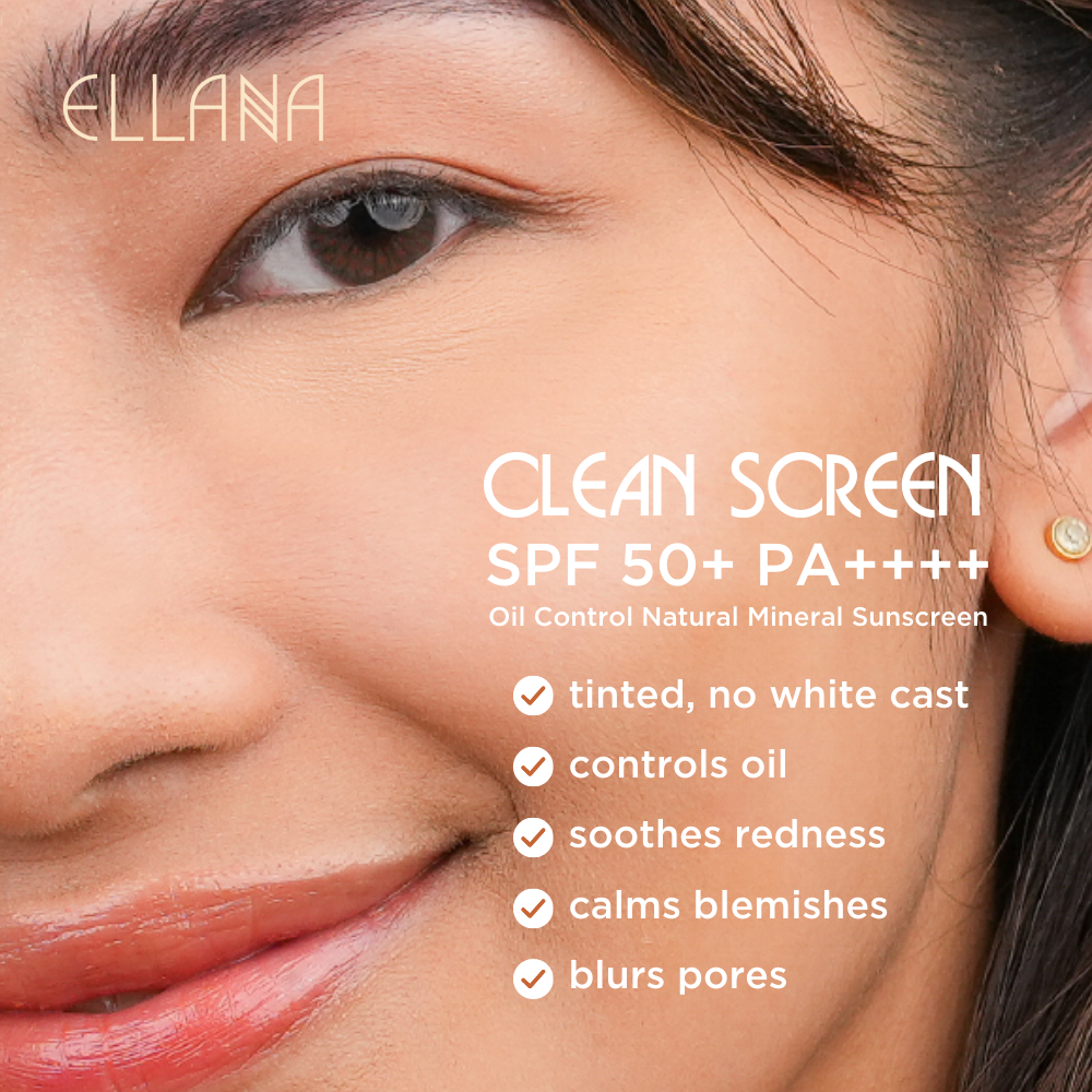 Ellana Clean Screen Spf 50+ Pa++++ Oil Control Mineral Sunscreen In ...