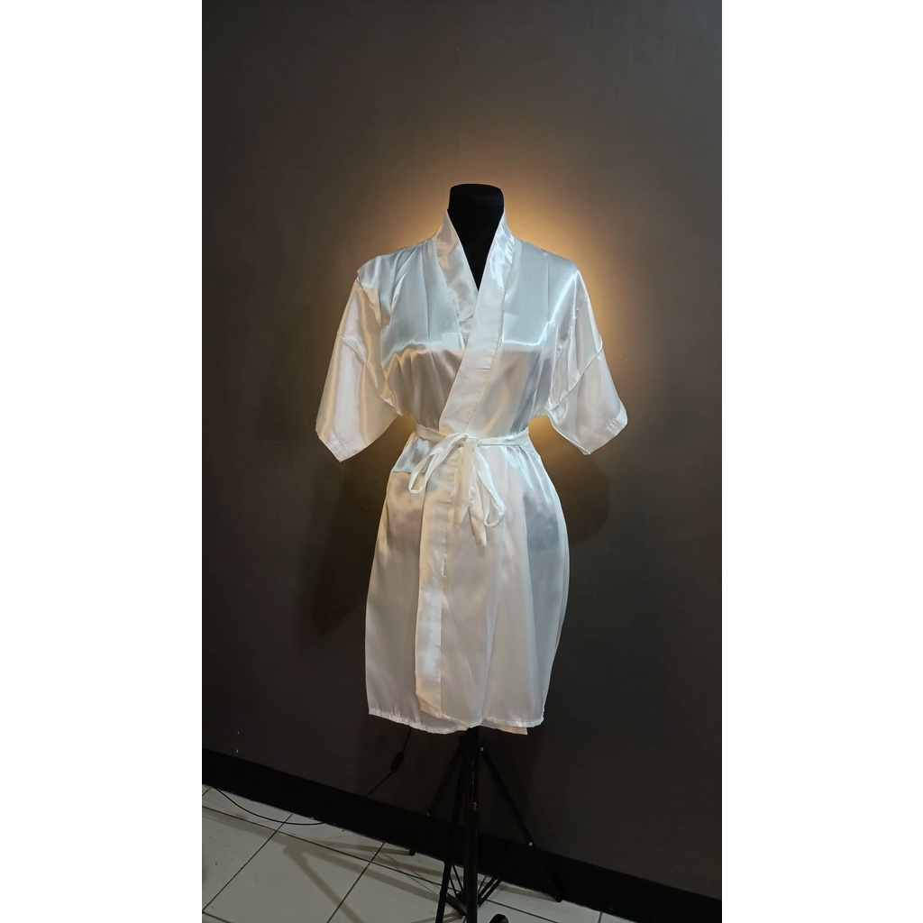 Bridal Robe Silk satin Robe Bath robe | Shopee Philippines