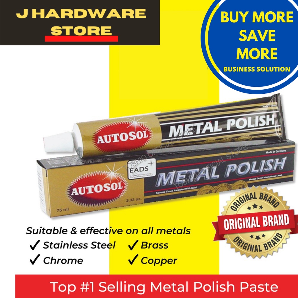 Premium grade Autosol Metal polish paste 75ml Rust Remover polishing ...