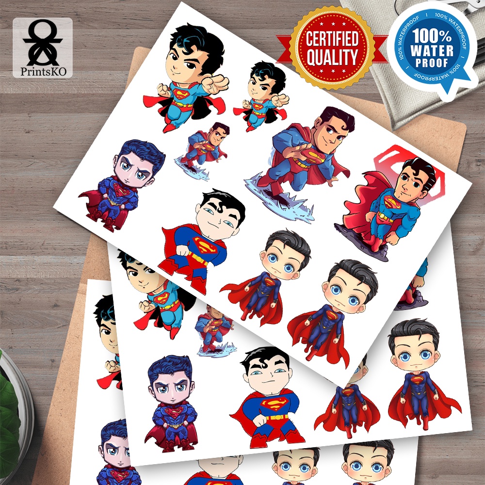 Superman Water Proof Stickers - Chibi Design | Shopee Philippines