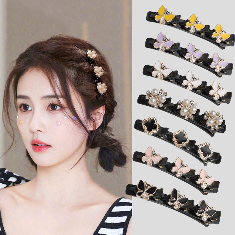 Korean Butterfly Braided Hair Clip Cute Hairpin Shopee Philippines