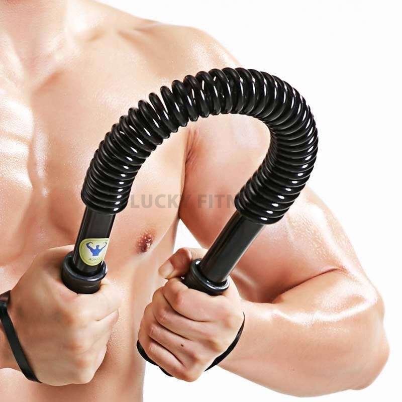 UP !!! Arm strength trainer hand grip bar spring 20kg pull workout home ...