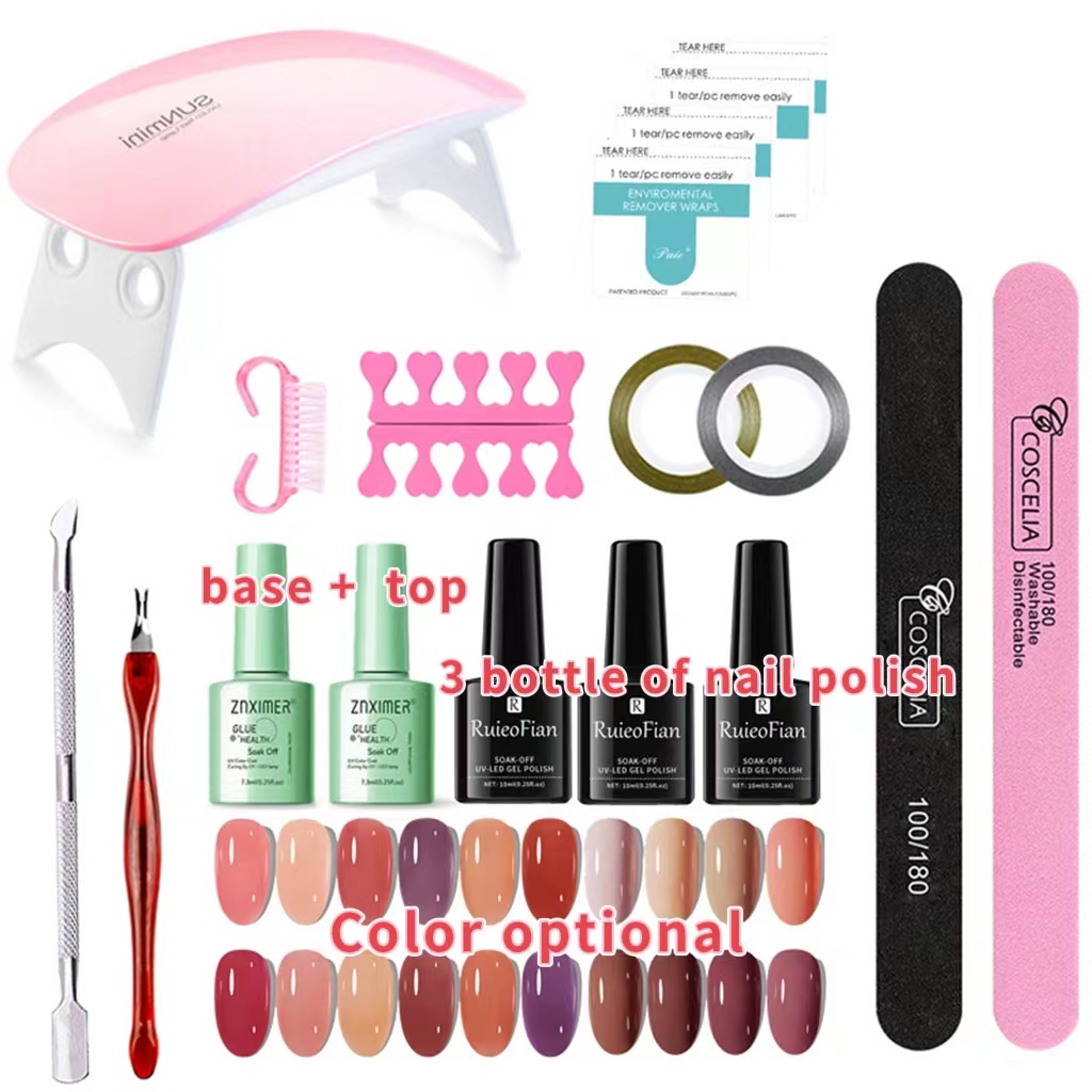 14PCS/SET Nail Gel Polish Set 6w Nail Lamp Polygel Nail Kit Base and