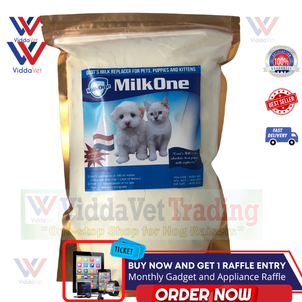 Viddavet MILK ONE 1kg Goat's milk replacer for Pets Animals Dogs Cats