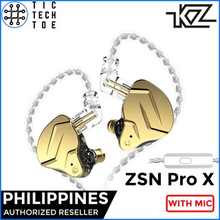 KZ ZS10 Pro Wired Earphone Hybrid Technology with Mic Glittering Gold