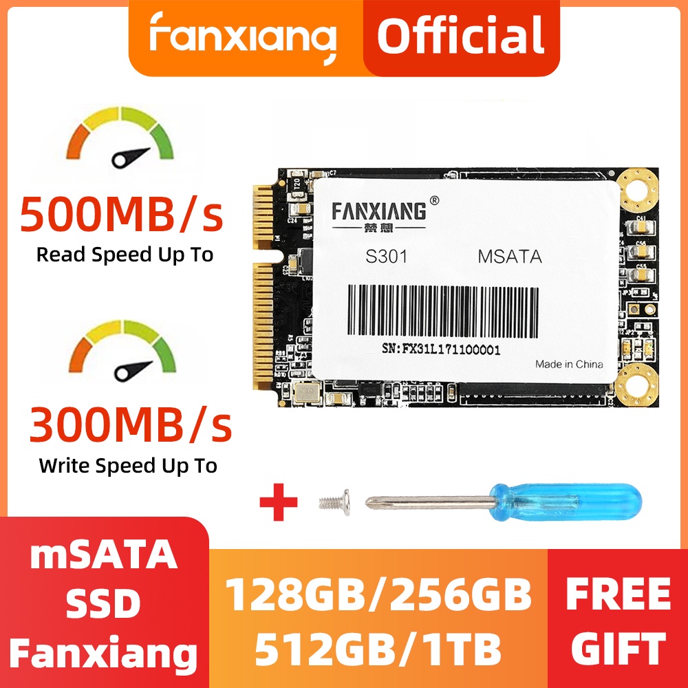 Fanxiang S201 mSATA SSD 128GB 256GB 512GB Hard Drive Mini SATA 3 SSD ...