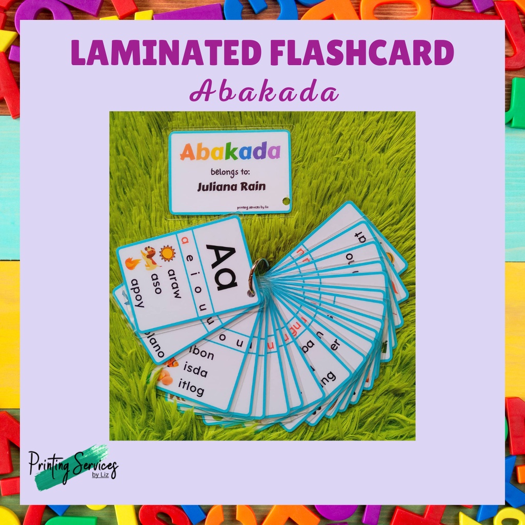 ABAKADA LAMINATED FLASHCARD (TAGALOG) | Shopee Philippines