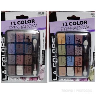 L.A. Colors 12 Color Eyeshadow Nude Palette Set CBEP422 *GLAMOROUS* Satin  Finish