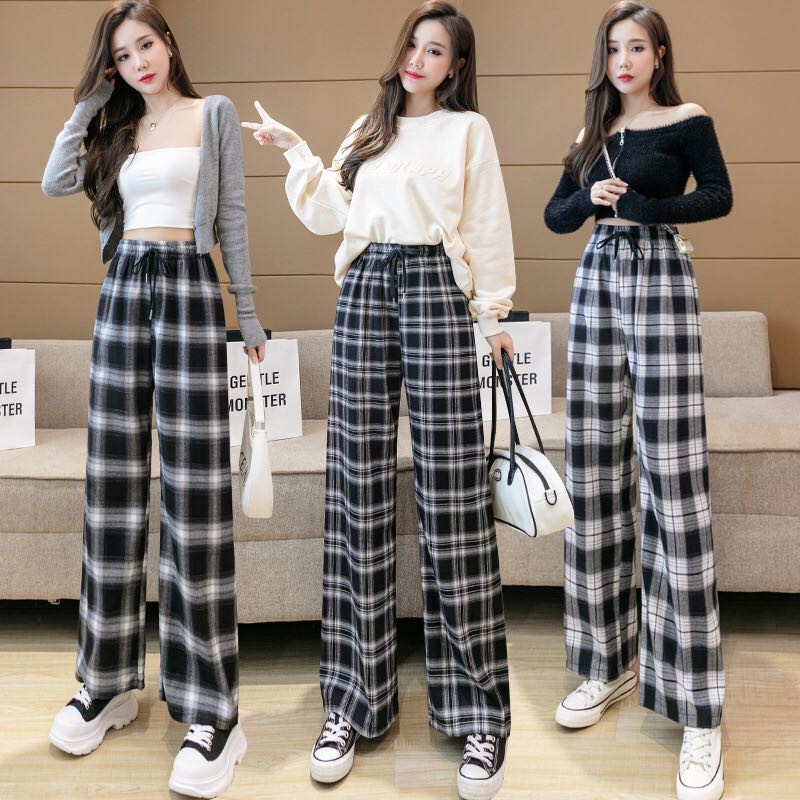 #COD New plaid checkered unisex fashion pants(pranela pajama)high quality.