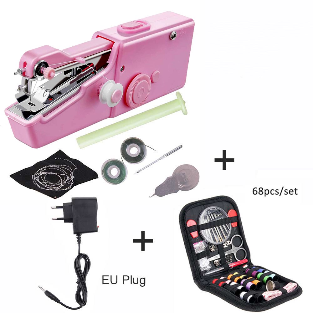 Follure Portable Needlework Cordless Mini Hand-Held Clothes Fabrics Sewing Machine As Shown, Size: One size, ! ! As Shown