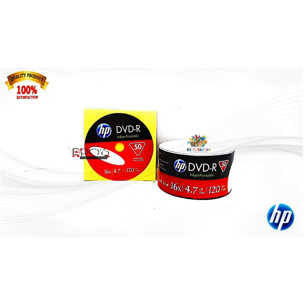 Hp DVD-R 4.7GB Blank - Inkjet Printable DVD CD -1Pc.with CD Envelope ...