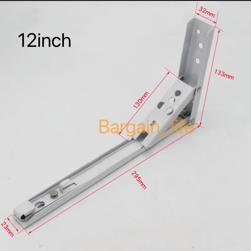 2PCS Spring Type Folding Angle Bracket Adjustable Wall Mounted Table ...