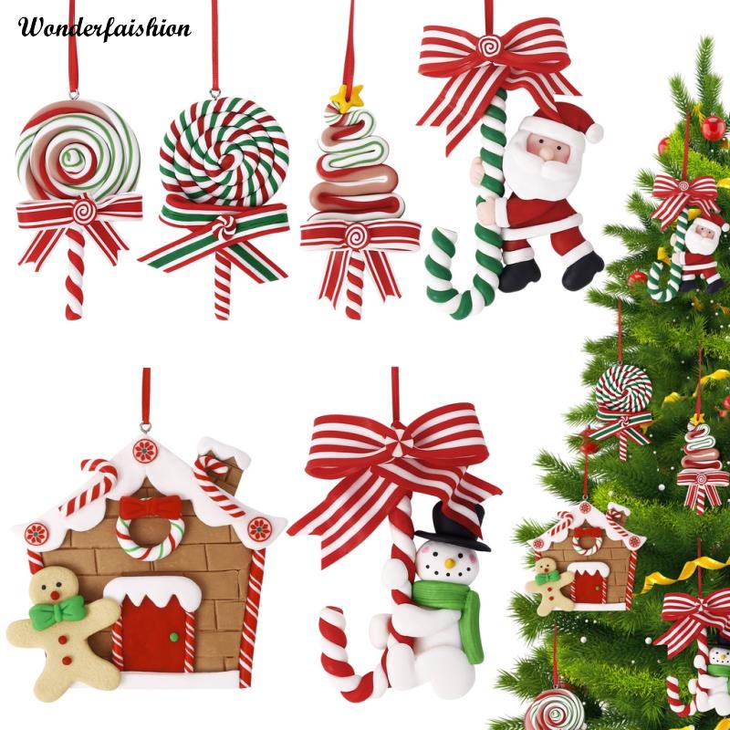 6PCS Christma Ornaments Cane Hanging Decor Peppermint Christmas Tree