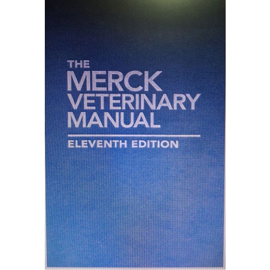 THE MERCK VETERINARY MANUAL 11TH EDITION | Shopee Philippines