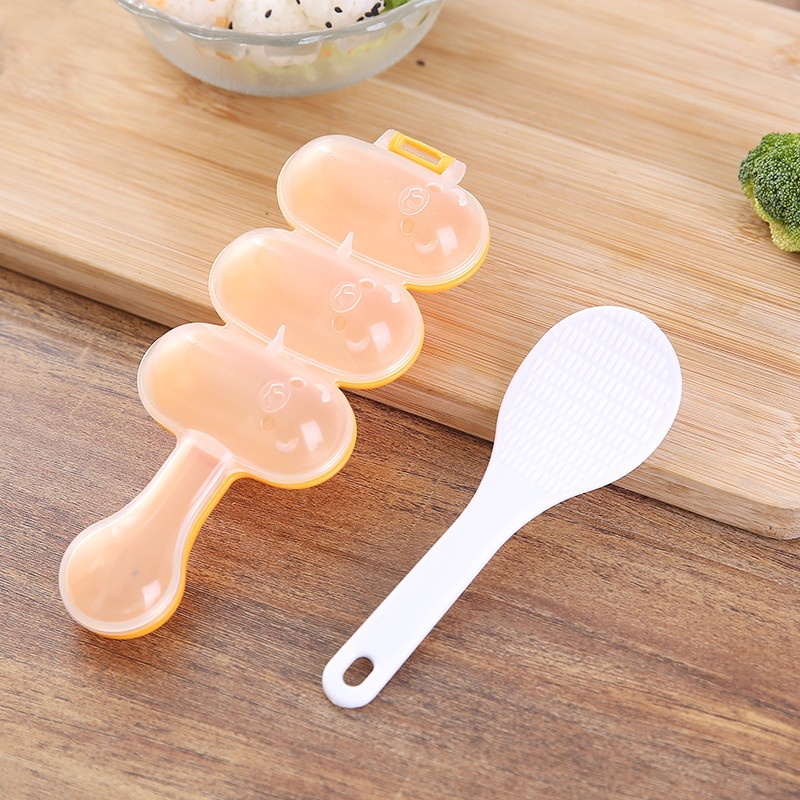 Rice Ball Molds with Mini Rice Scoop Creative DIY Onigiri Shakers ...