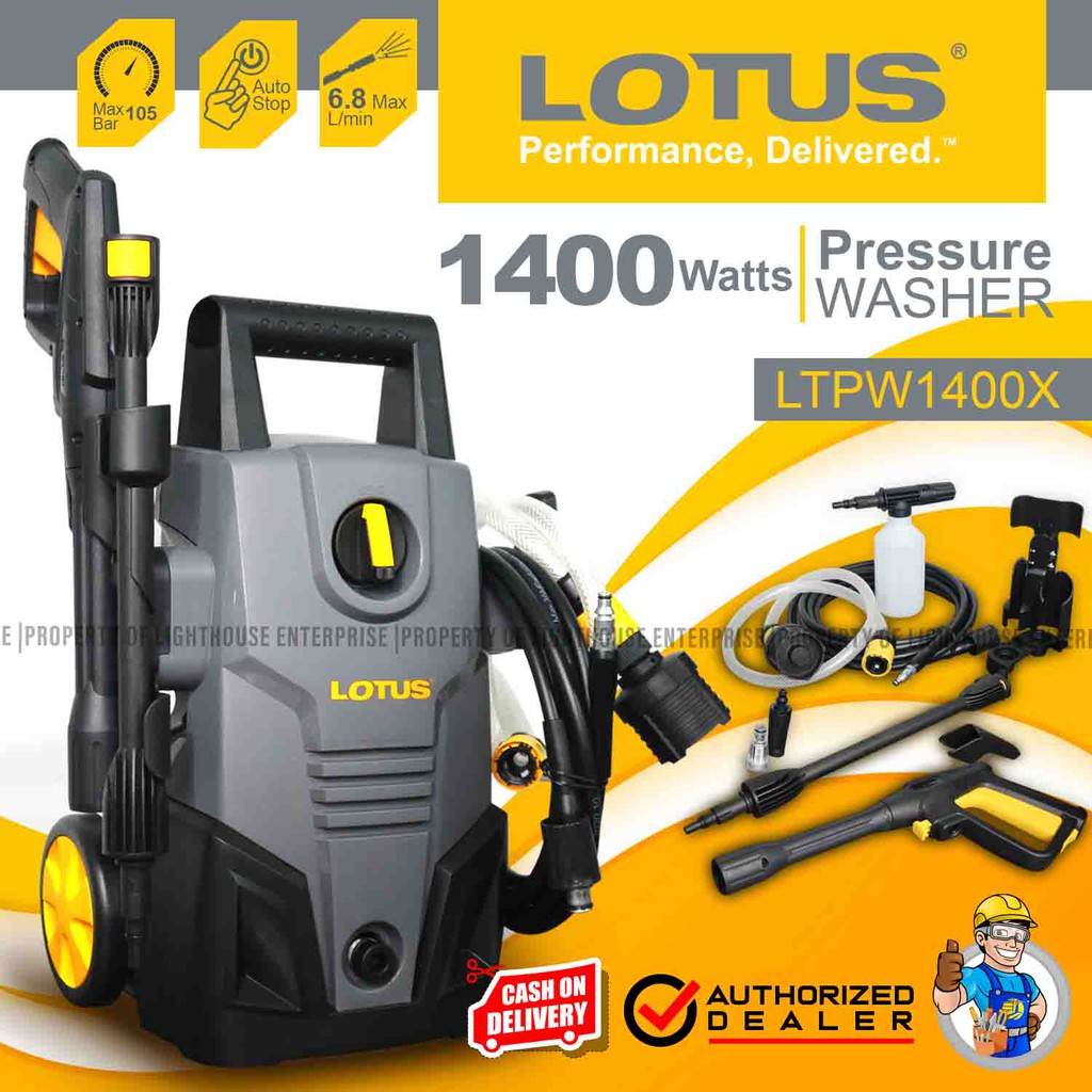 LOTUS 1400W High Pressure Washer (LTPW1400X/LTPW1400C2X) *New Arrival