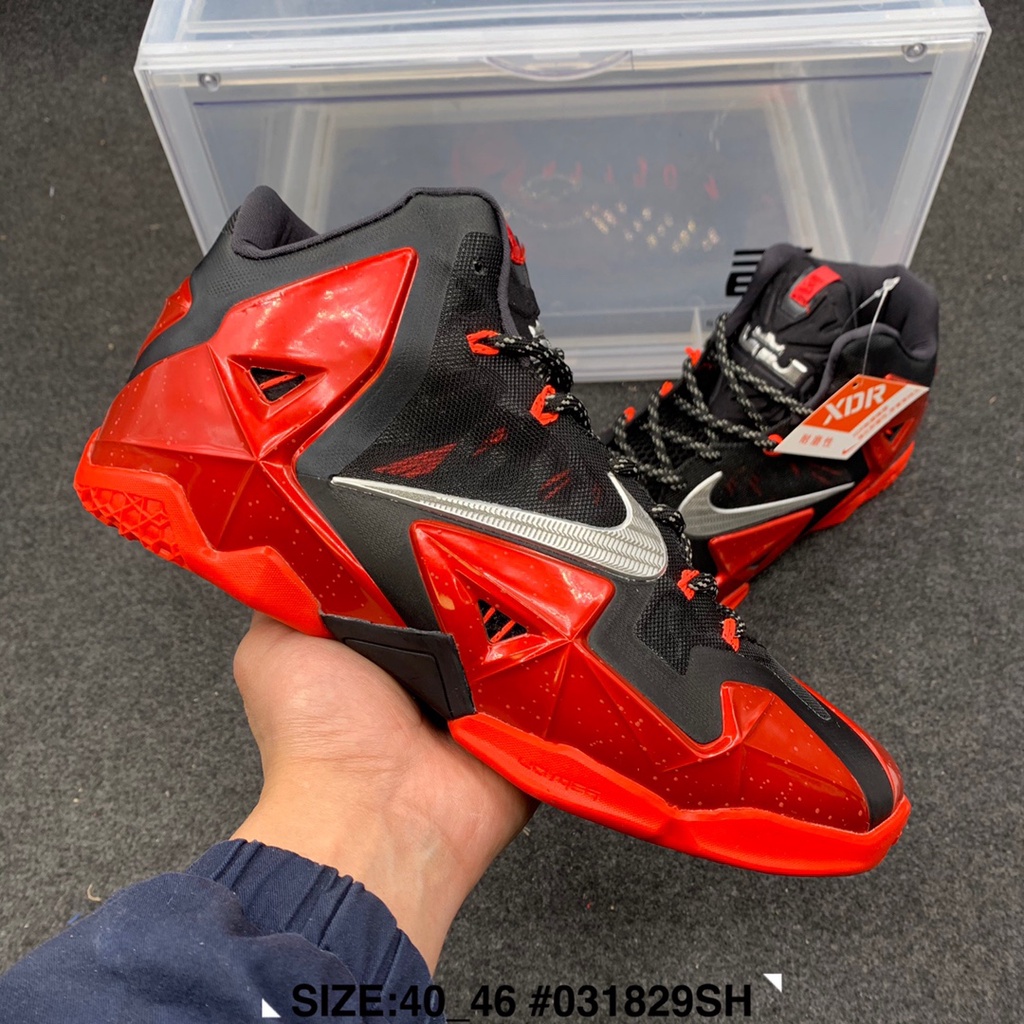 2022 new products LeBr0n 11 Away black and red basketball shoes men's