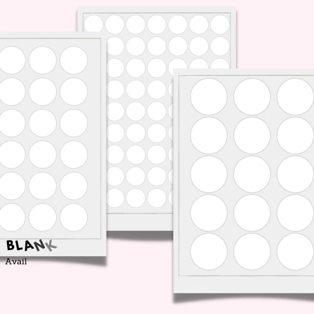 Blank White Stickers | White Circle Square Rectangle Blank Sticker ...