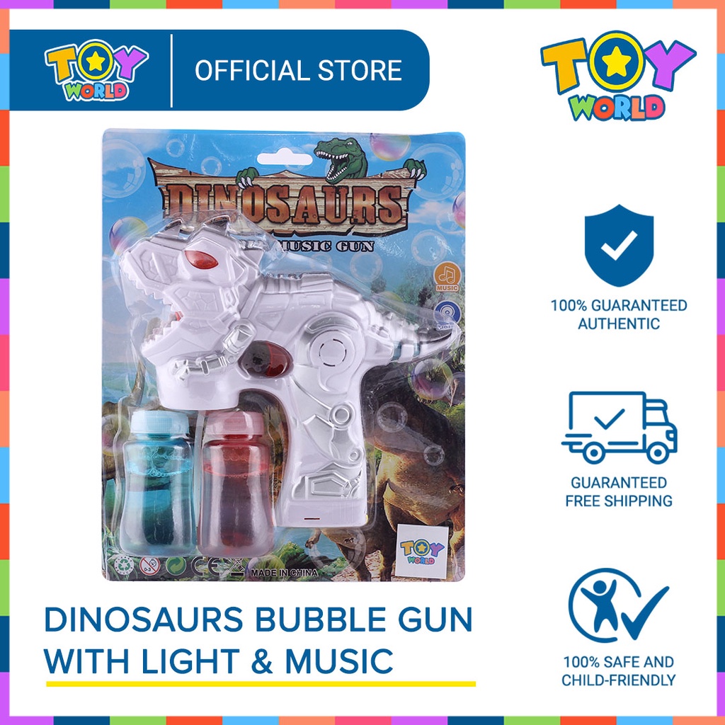 Toy World Bubble Gun - Dinosaur Bubble Gun Ver. 2 - Fun Outdoor Toys ...