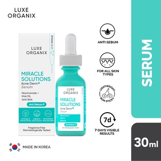 LUXE ORGANIX Miracle Solutions AHA BHA PHA Serum 30ml | Shopee Philippines